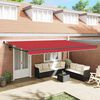 vidaXL Toldo Retr&aacute;til Vermelho 500 &times; 300 cm Poli&eacute;ster e Metal