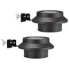 HI Conjunto de luz LED solar para calha preto