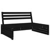 vidaXL 4 pcs conjunto lounge de jardim madeira de pinho maci&ccedil;a preto