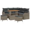 vidaXL Conjunto de Sof&aacute; de Jardim com almofada 8 pcs Cinzeto