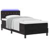 vidaXL Cama Box Spring LED com colch&atilde;o Preto 90 x 190 cm Veludo