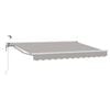vidaXL Toldo Retr&aacute;til El&eacute;trico Cinza Claro e Branco 3,5 x 2 m