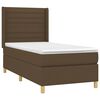 vidaXL Cama com molas/colch&atilde;o 90x190 cm tecido castanho-escuro