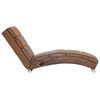 vidaXL Chaise longue de massagens camur&ccedil;a artificial castanho