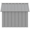 vidaXL Casota para c&atilde;es 116,5x103x81,5 cm a&ccedil;o galvanizado cinzento