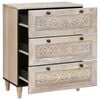 vidaXL Buffet Branco 60 x 33 x 75 cm Madeira de mangueira maci&ccedil;a