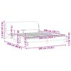 vidaXL Estrutura de cama Dover 180x200cm couro artificial cinzento
