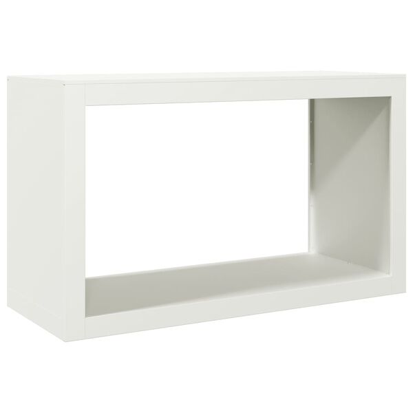 vidaXL Suporte para lenha 100x40x60 cm a&ccedil;o branco