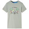 vidaXL T-shirt infantil caqui-claro 140