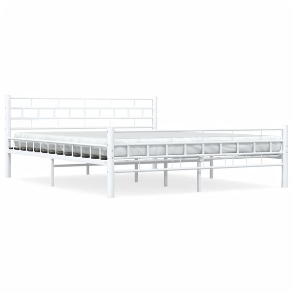 vidaXL Estrutura de cama metal 160x200 cm branco