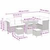 vidaXL Conjunto de Sof&aacute; de Jardim com almofada 9 pcs Cinzeto