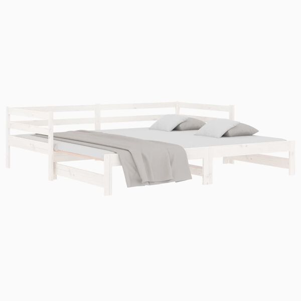vidaXL Estrutura sof&aacute;-cama de puxar sem colch&atilde;o 80x200 cm branco