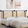 vidaXL Cabeceira Suspensa Liso Creme 210 x 55 x 5 cm PU Antigo