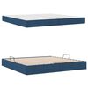 vidaXL Cama com arruma&ccedil;&atilde;o e colch&atilde;o Azul 200 x 200 cm Poli&eacute;ster