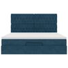 vidaXL Estrutura cama otomana colch&otilde;es 180x200 cm veludo azul escuro