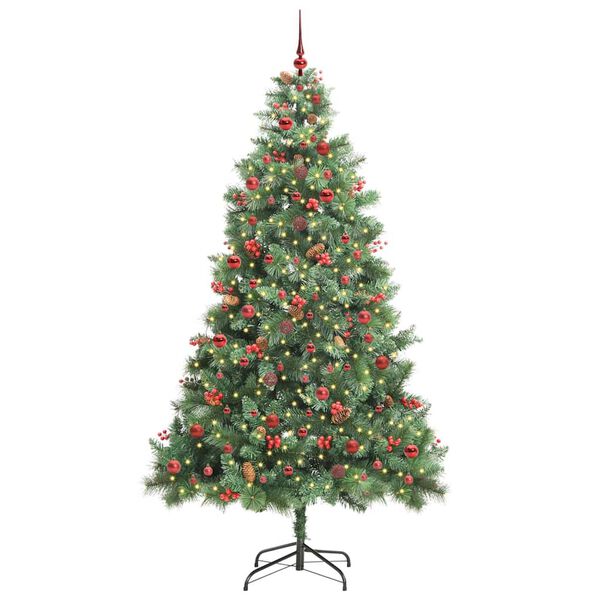 vidaXL &Aacute;rvore de Natal Artificial Verde 240 cm PVC e Metal