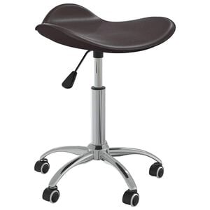 vidaXL Cadeira de escrit&oacute;rio couro artificial castanho