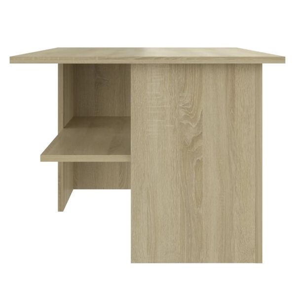 vidaXL Mesa de centro 90x60x46,5 cm contraplacado carvalho sonoma