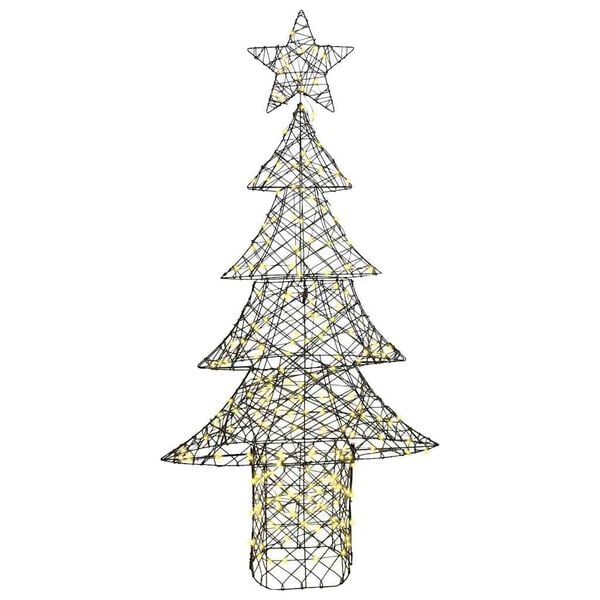 vidaXL &Aacute;rvore de Natal com 240 LEDs Branco quente 180 cm Vime