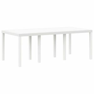 vidaXL Mesa de Jantar para Jardim Branco 200 x 100 x 73 cm vime PE