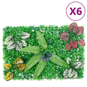 vidaXL Veda&ccedil;&atilde;o de plantas artificiais 6 pcs 40x60 cm verde