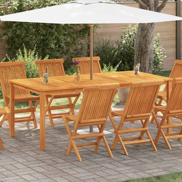 vidaXL Mesa de jardim 200x100x74 cm madeira de ac&aacute;cia maci&ccedil;a