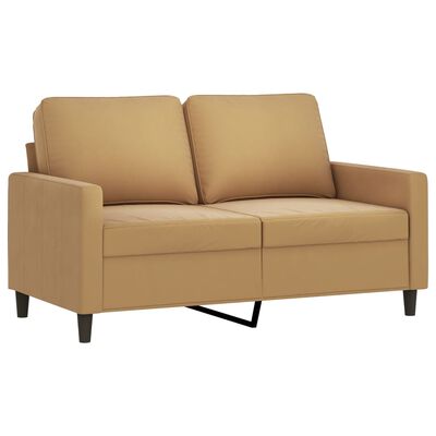 vidaXL 3 pcs conjunto de sofás com almofadas veludo castanho