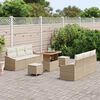 vidaXL Conjunto de Sof&aacute; de Jardim 9 pcs Bege Rattan Sint&eacute;tico