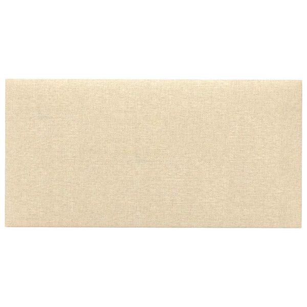 vidaXL Painel de parede 12 pcs 60x30 cm tecido 2,16 m&sup2; creme