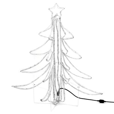 vidaXL Árvore de Natal dobrável c/ LEDs 87x87x93 cm branco quente