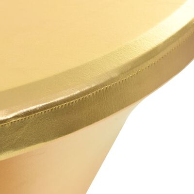 vidaXL 2 pcs capas extensíveis para mesa 80 cm dourado