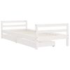 vidaXL Estrutura cama infantil c/ gavetas 80x200cm pinho maci&ccedil;o branco