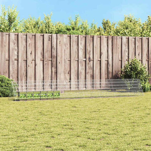 vidaXL Gaiola para Coelhos Prateado 650 x 55 x 55 cm A&ccedil;o Galvanizado