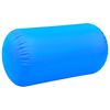 vidaXL Rolo de gin&aacute;stica/yoga insufl&aacute;vel com bomba 120x75 cm PVC azul