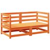 vidaXL 2 pcs conjunto sof&aacute;s de jardim madeira de pinho castanho cera