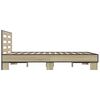 vidaXL Estrutura de cama 135x190 cm derivados madeira/metal