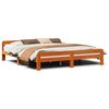 vidaXL Cama sem colch&atilde;o 180x200 cm pinho maci&ccedil;o castanho-mel