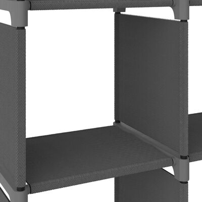 vidaXL Unidade de prateleiras 5 cubos 103x30x72,5 cm tecido cinzento