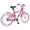 vidaXL Bicicleta Infantil 18 Polegadas para 5-7 anos Rosa