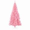 vidaXL &Aacute;rvore de Natal com 300 LEDs com suporte Rosa 210 cm PVC