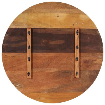 vidaXL Tampo de mesa Ø80x(2,5-2,7) cm madeira recuperada maciça