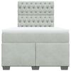vidaXL Cama boxspring com colch&atilde;o 120x190 cm veludo cinzento-claro