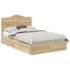 vidaXL Cama com Armazenamento com gaveta Carvalho Sonoma 120 x 200 cm