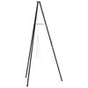 vidaXL Trip&eacute; para Fogueira Preto 92 x 92 x 191,5 cm A&ccedil;o