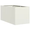 vidaXL Vaso floreira 40x80x40 cm a&ccedil;o laminado a frio branco