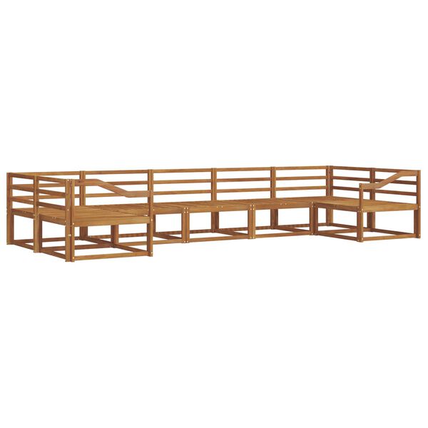 vidaXL Conjunto de Sof&aacute;s para Exterior 7 pcs Natural