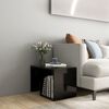 vidaXL Mesa de apoio 59x36x38 cm derivados de madeira preto