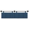 vidaXL Cabeceira Suspensa Riscas Azul 190 x 55 x 5 cm tecido
