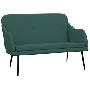 vidaXL Banco 110x76x80 cm tecido verde-escuro