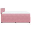 vidaXL Cama com molas/colch&atilde;o 140x200 cm veludo rosa